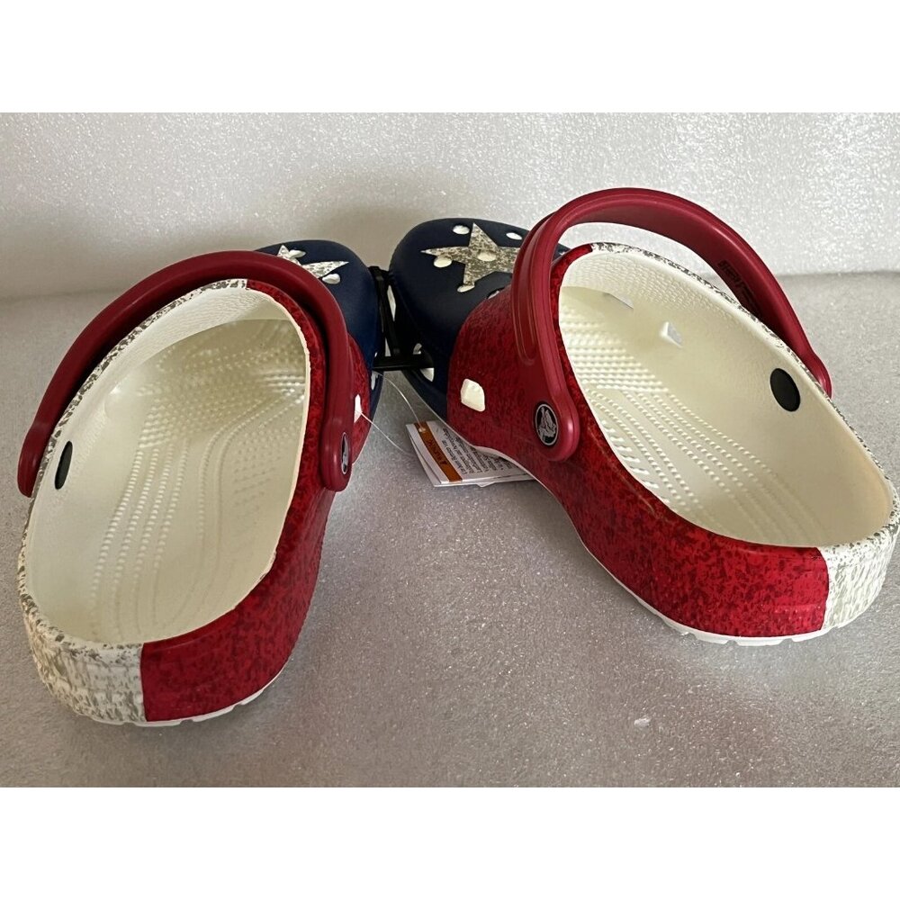Crocs Classic TEXAS FLAG USA Colors Unisex CLOGS Size Mens 7 Womens 9 Patriotic - Picture 4 of 5